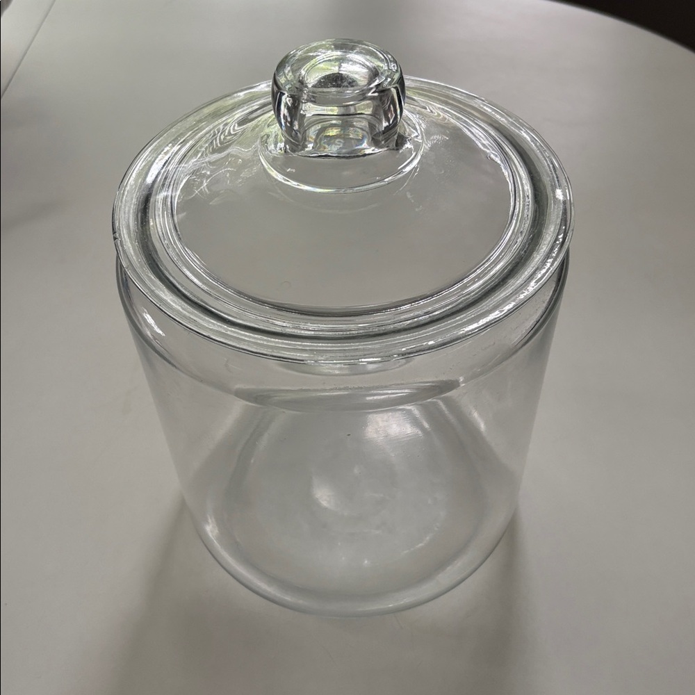 Clear Glass Storage Jar with Lid
